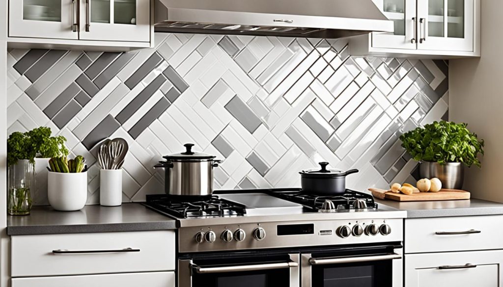 renter-friendly peel and stick tiles in a kitchen